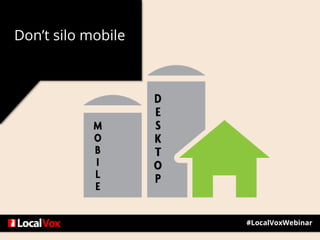 Don’t silo mobile
#LocalVoxWebinar
 