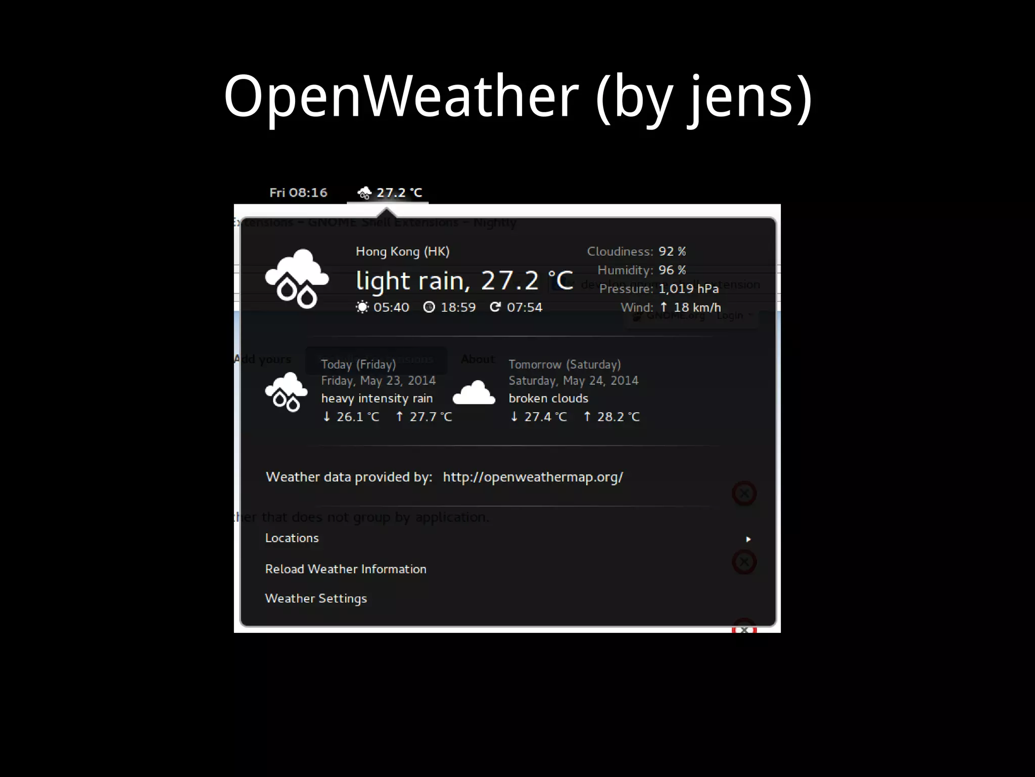 OpenWeather (by jens)
 