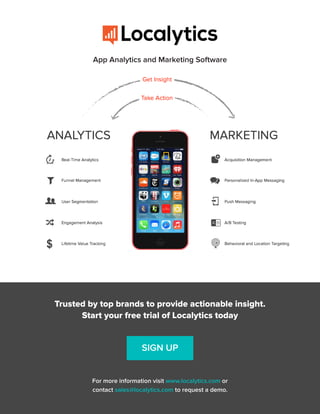 App Analytics and Marketing Software
Trusted by top brands to provide actionable insight.
Start your free trial of Localyt...