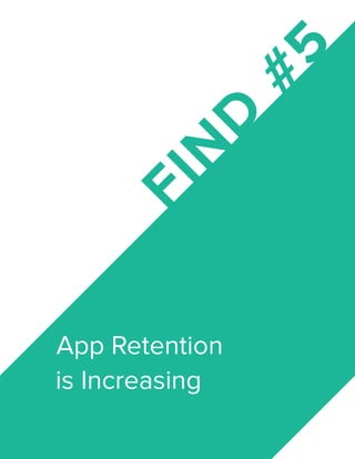 FIN
D
#5
App Retention
	 is Increasing
 