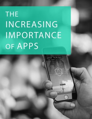 THE
INCREASING
IMPORTANCE
OF APPS
 