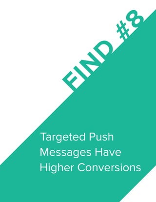 FIN
D
#8Targeted Push 						
	 Messages Have
	 Higher Conversions
 