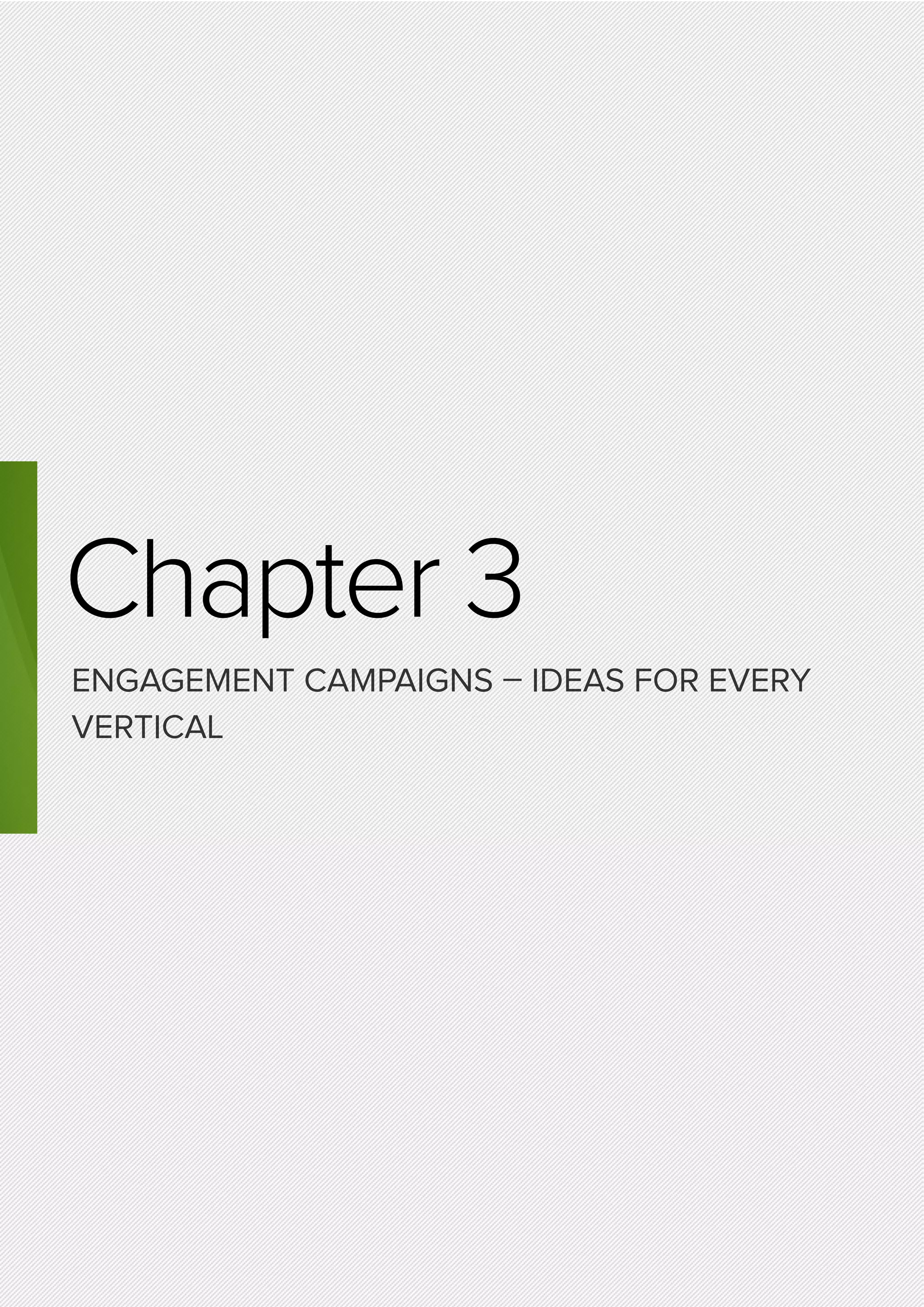 Chapter 3
ENGAGEMENT CAMPAIGNS – IDEAS FOR EVERY
VERTICAL
 