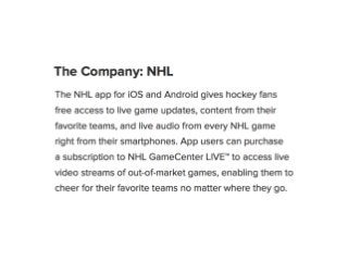 David Stack: Localytics: NHL Case Study
