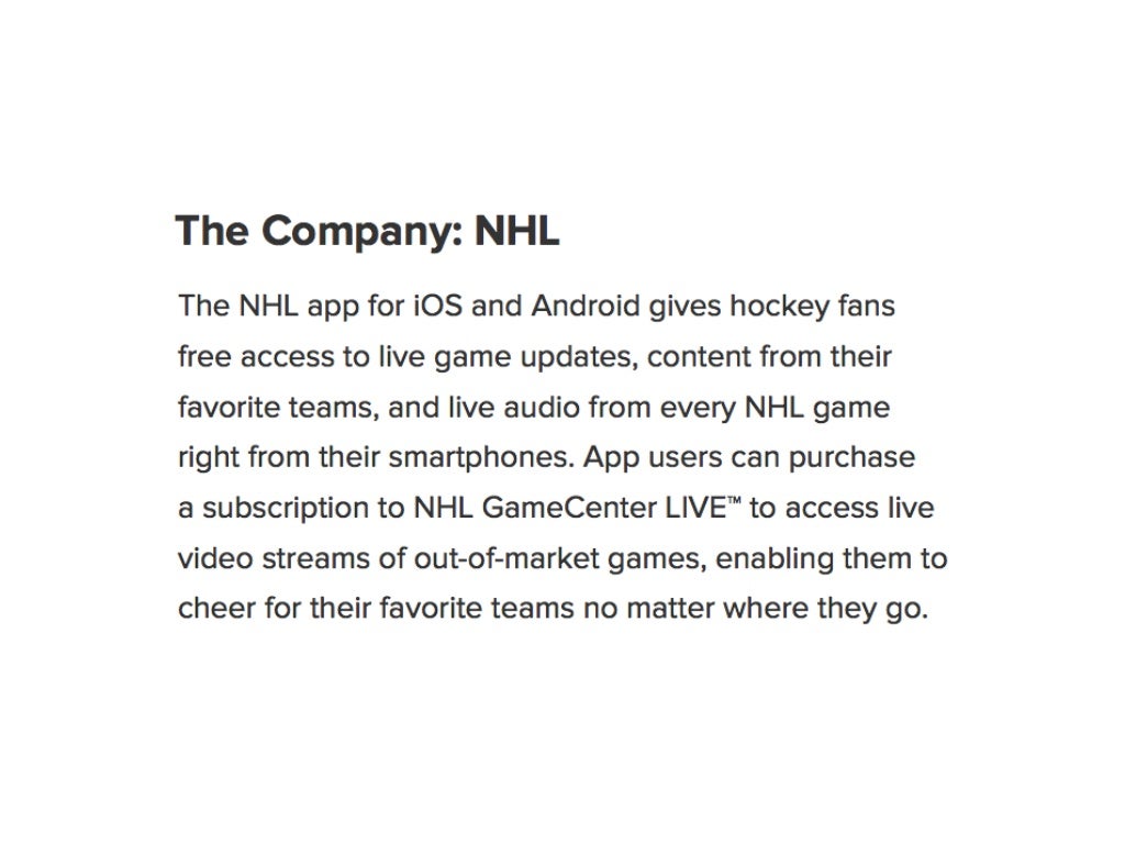David Stack Localytics NHL Case Study