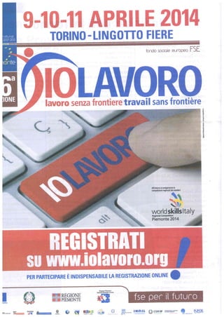 Locandina iolavoro 2014