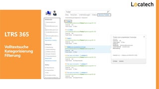 LTRS 365
Volltextsuche
Kategorisierung
Filterung
 