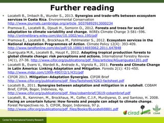 Adaptation-mitigation synergies in forest and agricultural landscapes