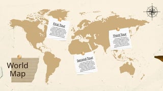 World
Map
Third Tour
Lorem ipsum dolor sit amet,
consectetur adipiscing elit, sed do
eiusmod tempor incididunt ut labore
et dolore magna aliqua. Ut enim ad
minim veniam, quis nostrud
exercitation ullamco laboris nisi ut
aliquip ex ea commodo consequat.
First Tour
Lorem ipsum dolor sit amet,
consectetur adipiscing elit, sed do
eiusmod tempor incididunt ut labore
et dolore magna aliqua. Ut enim ad
minim veniam, quis nostrud
exercitation ullamco laboris nisi ut
aliquip ex ea commodo consequat.
Second Tour
Lorem ipsum dolor sit amet,
consectetur adipiscing elit, sed do
eiusmod tempor incididunt ut labore
et dolore magna aliqua. Ut enim ad
minim veniam, quis nostrud
exercitation ullamco laboris nisi ut
aliquip ex ea commodo consequat.
 