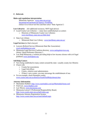 Locating Legal  Information On The Web