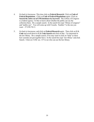 Locating Legal  Information On The Web