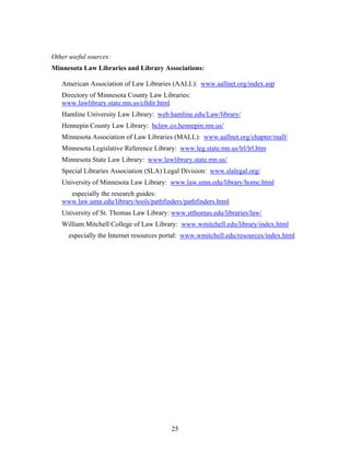 Locating Legal  Information On The Web