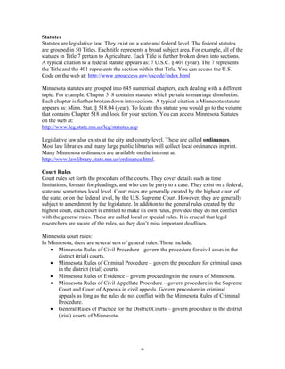 Locating Legal  Information On The Web