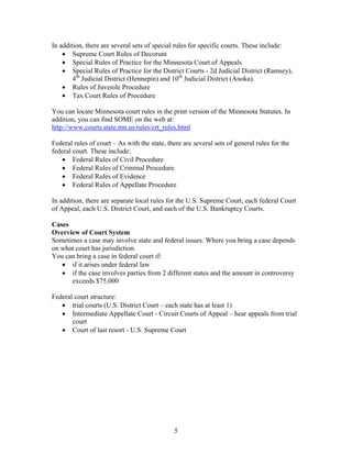 Locating Legal  Information On The Web