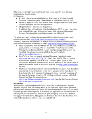 Locating Legal  Information On The Web