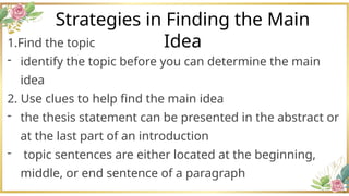 LOCATING MAIN IDEAS IN TEXT STRUCTURES.pptx
