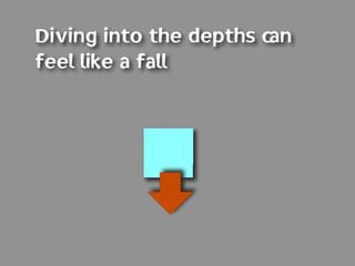 Diving into the depths can
feel like a fall
 