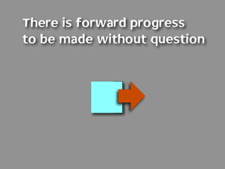 There is forward progress
to be made without question
 
