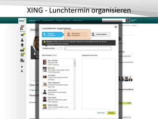 XING - Lunchtermin organisieren
 
