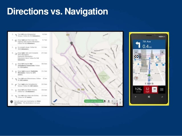 Directions vs. Navigation
 