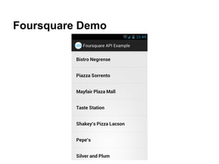 Foursquare Demo
 