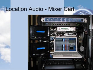Location Audio - History
• Fantasound Recorder
 Double system
 Optical playback in theaters
 3-4 channel sound
 Made for Fantasia
 Good sound quality
 Throughout 1940’s
 