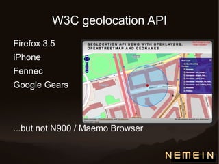 W3C geolocation API Firefox 3.5 