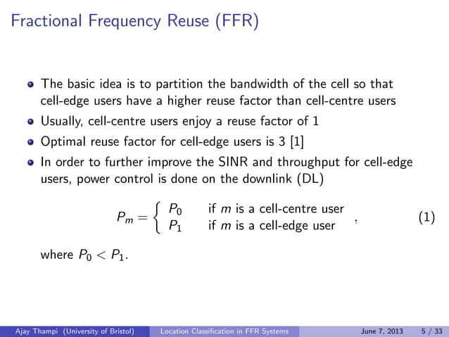 Location Classification in Fractional Frequency Reuse (FFR)-based ...