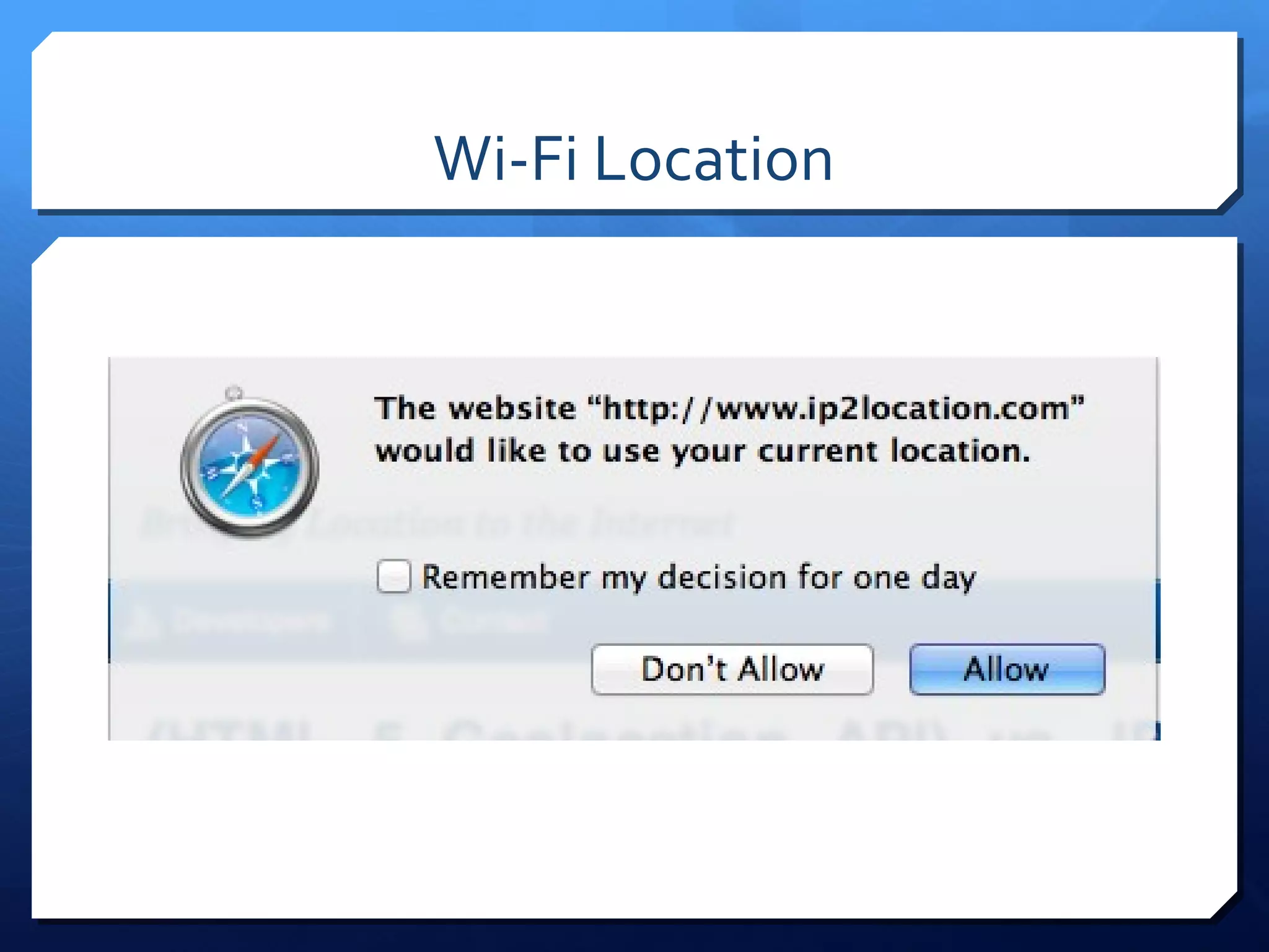 Wi-Fi Location
 