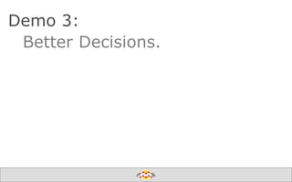 Demo 3:
Better Decisions.

Create harmony between data and applications

 