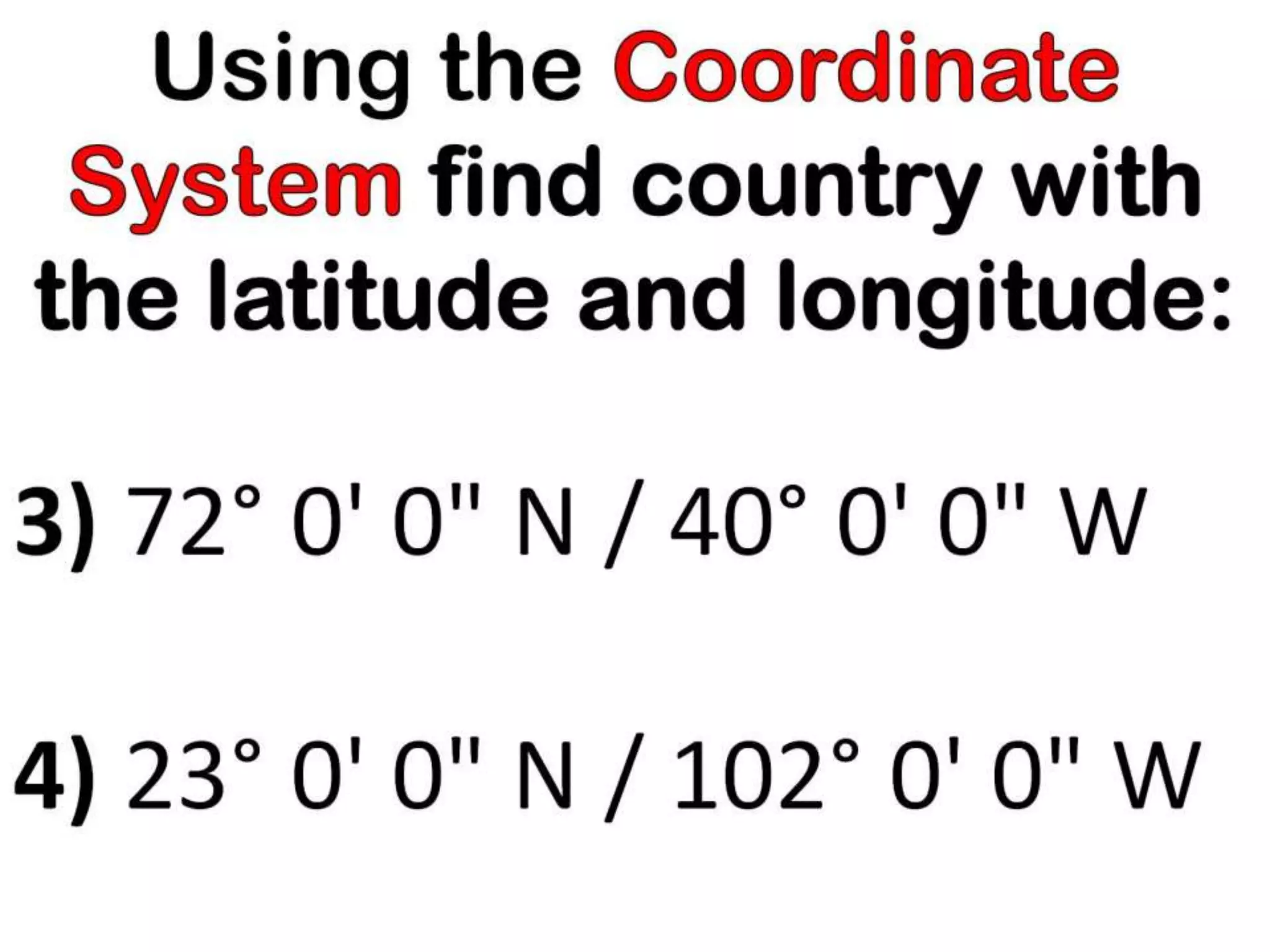 Location of the Philippines using coordinate system