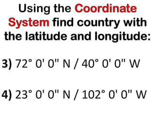 Location of the Philippines using coordinate system
