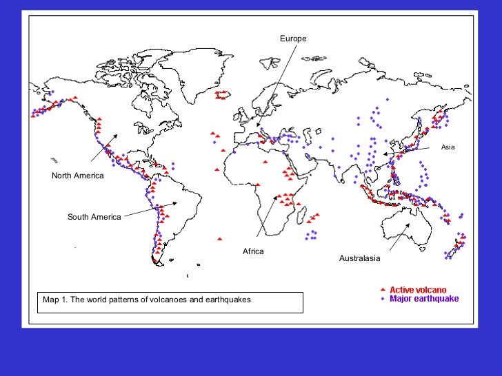 Location Of Volcanoes And Earthquakes