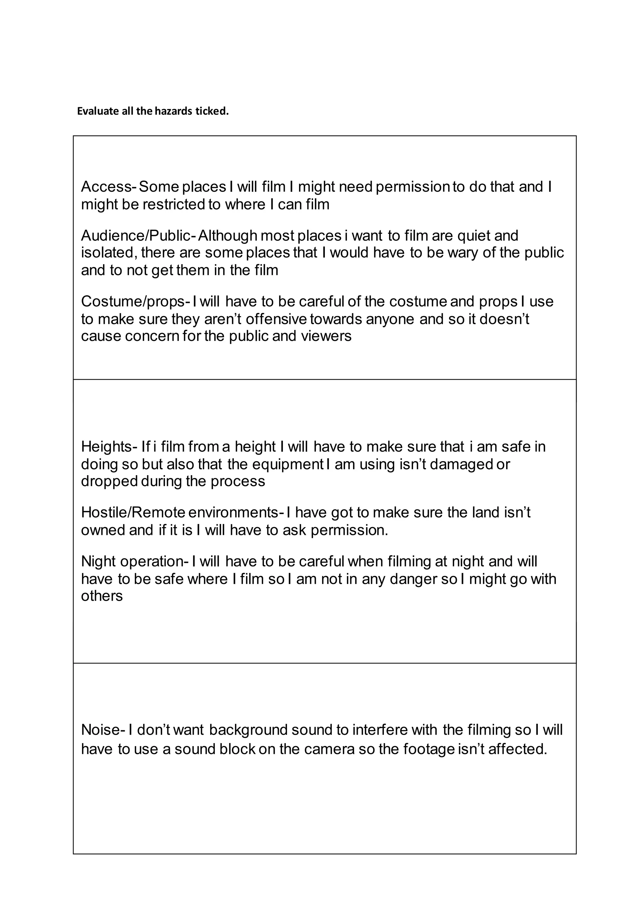 Location recce template | DOCX