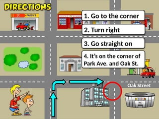locations-directions-Places in the city; giving locations | PPTX