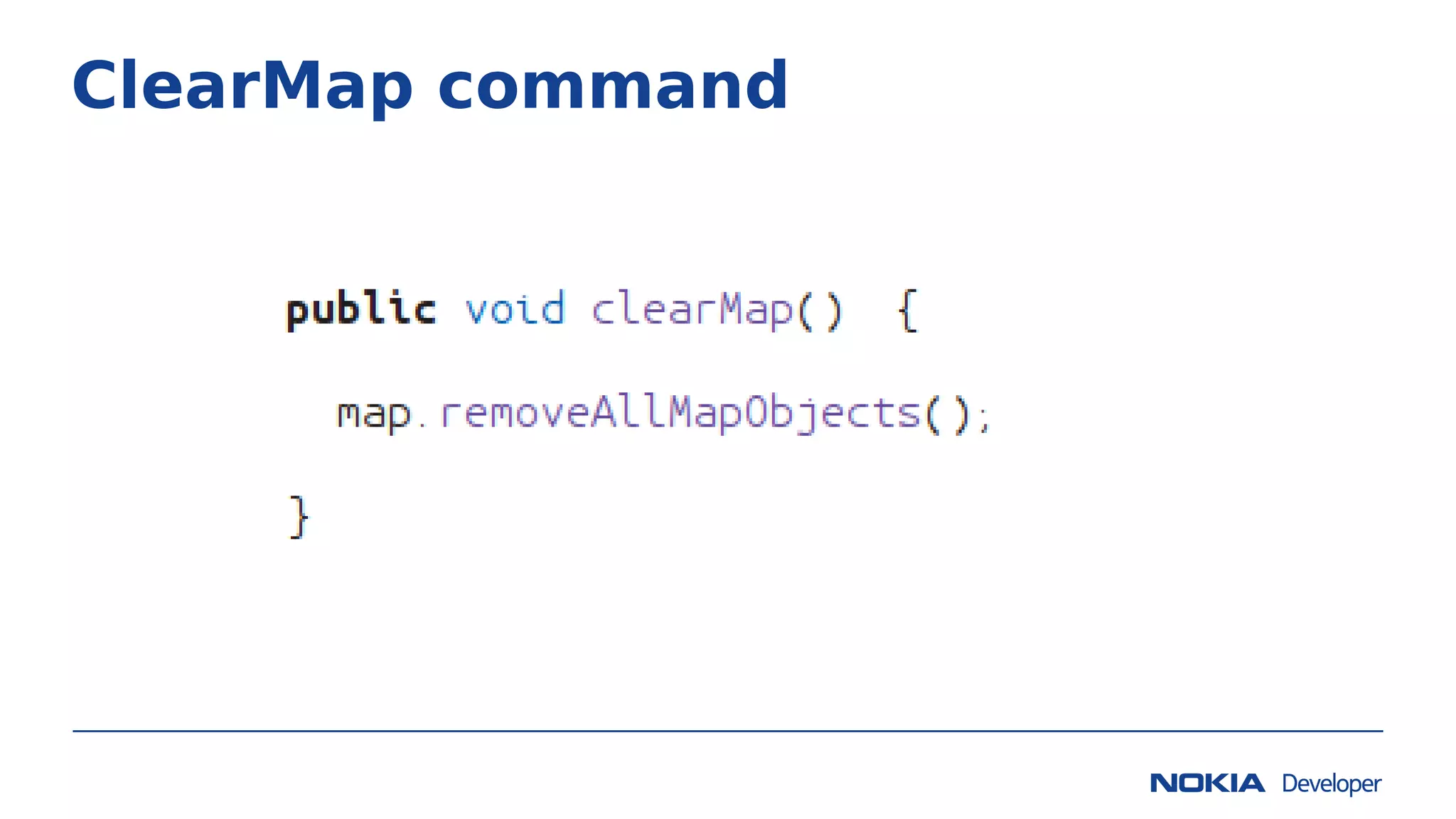 ClearMap command
 