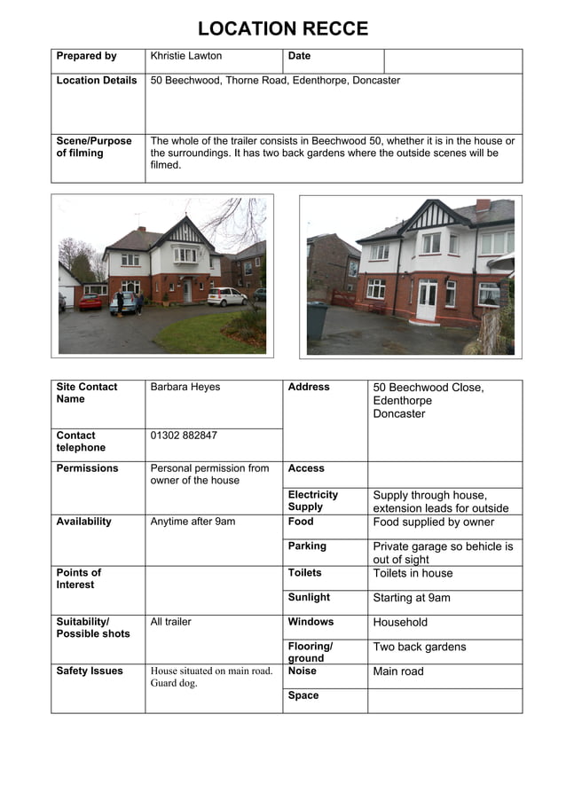 Location Recce Part 1 | DOC