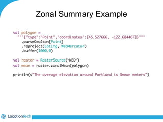 Zonal Summary Example 
 