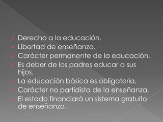 Derecho a la educación.