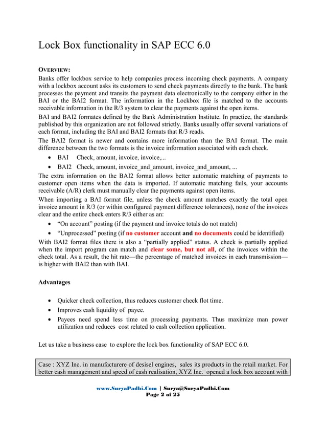 SAP Lock Box Process PDF