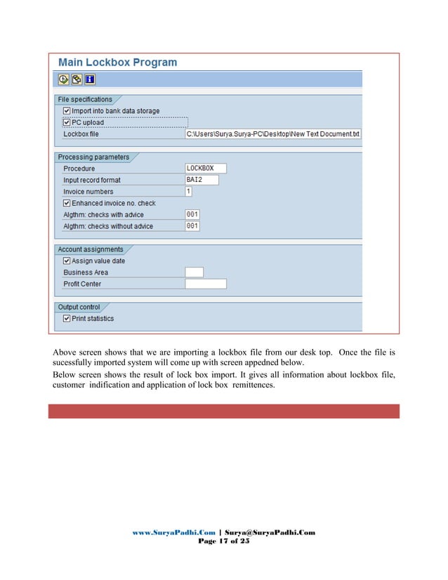 SAP Lock Box Process