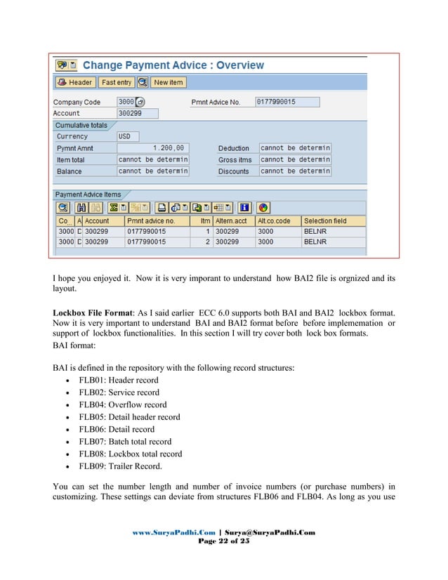 SAP Lock Box Process