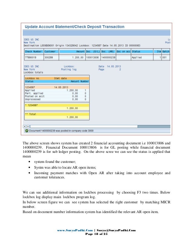 SAP Lock Box Process