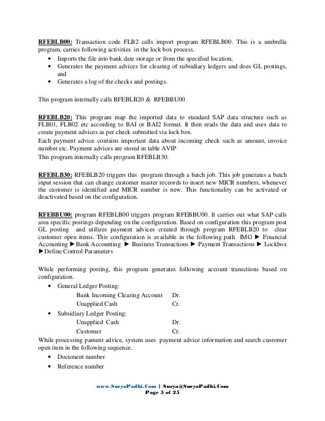 SAP Lock Box Process