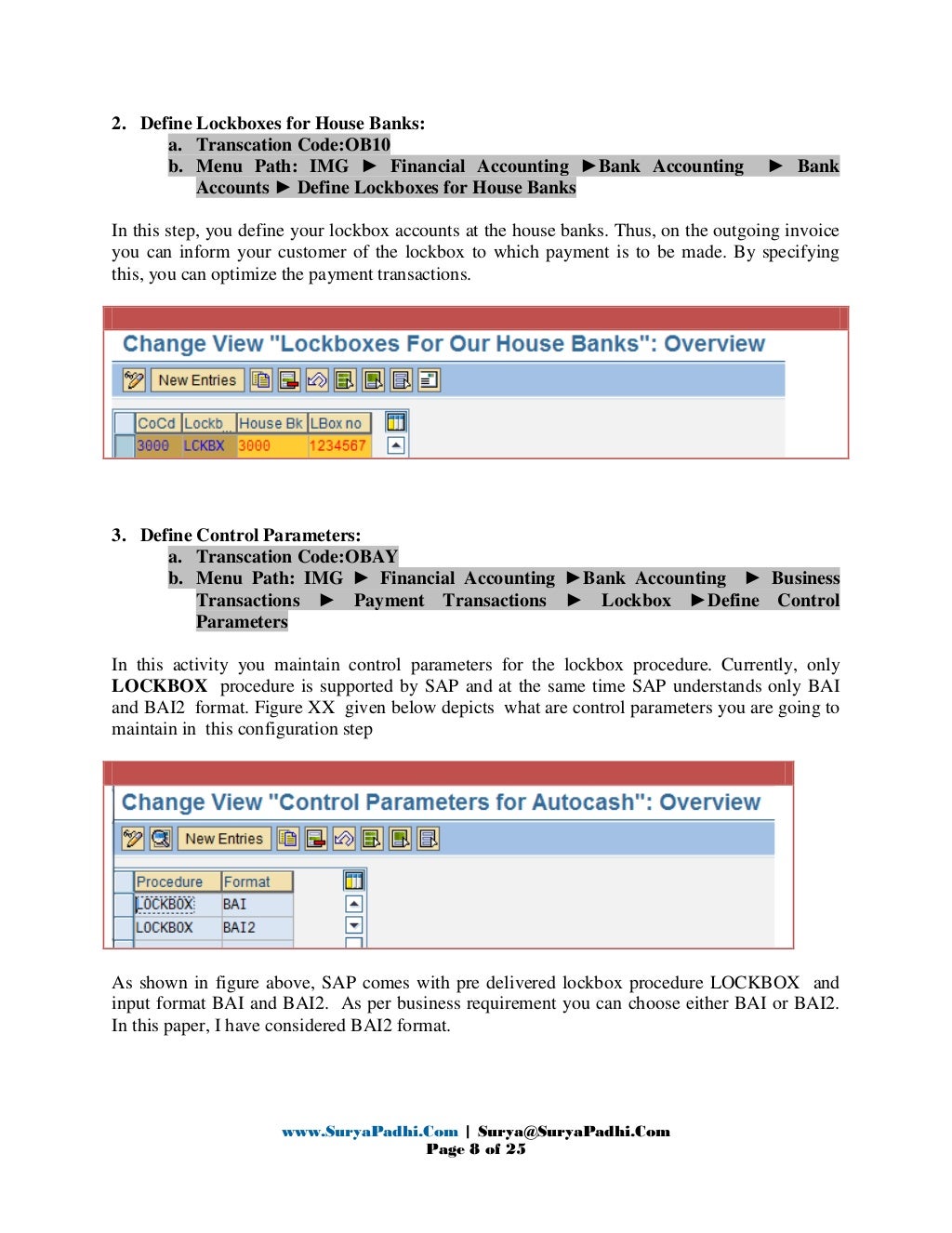SAP Lock Box Process