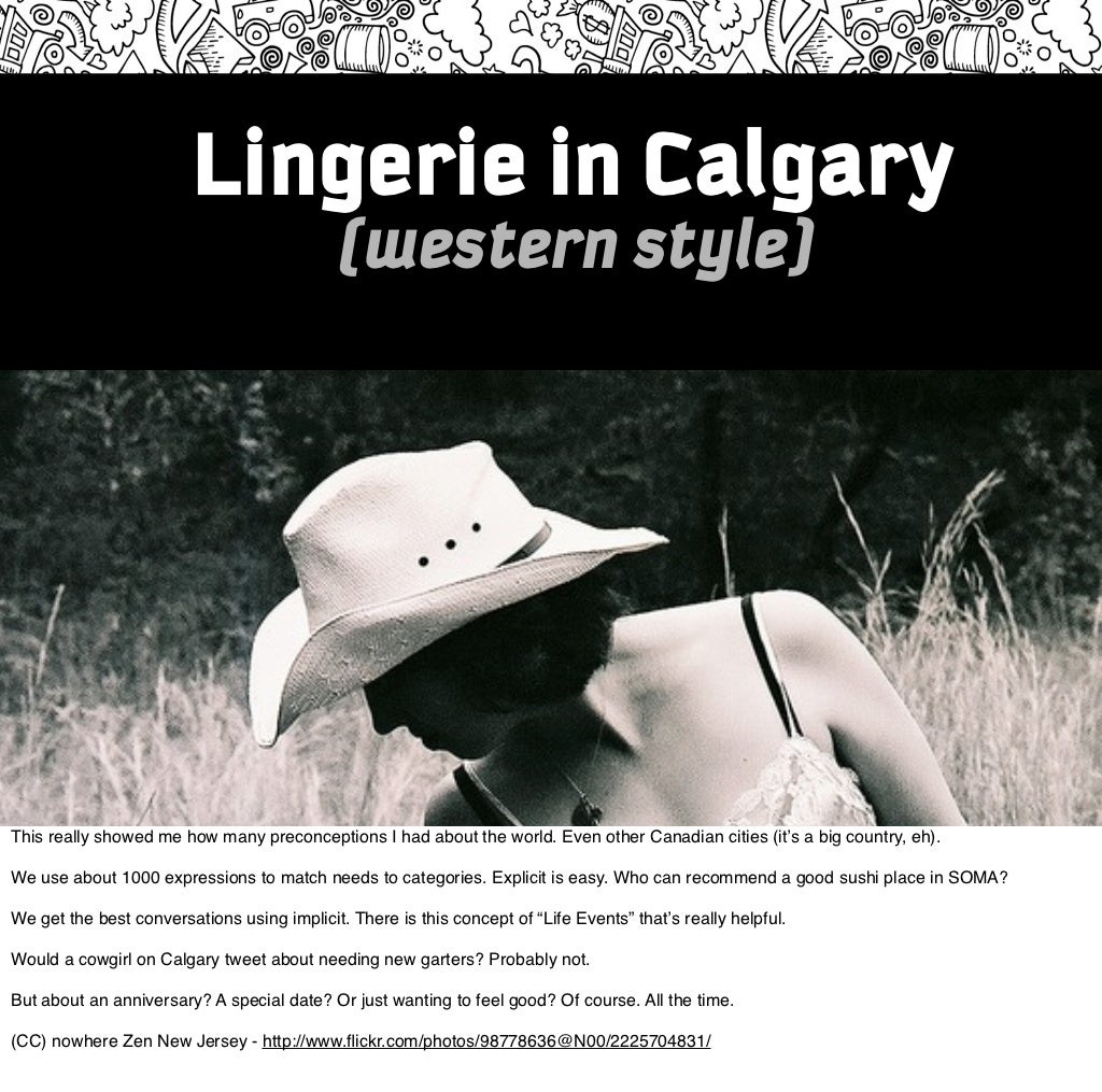 Lingerie in Calgary (western style)