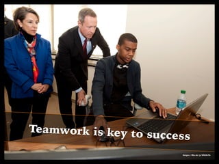 https://ﬂic.kr/p/bN4kTe
Teamwork is key to success
 
