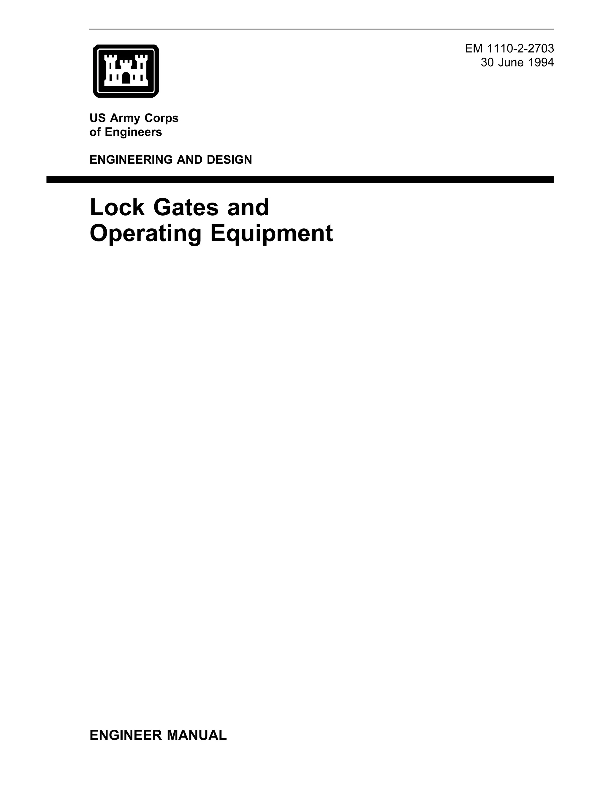 Lock gates and operating equipments | PDF