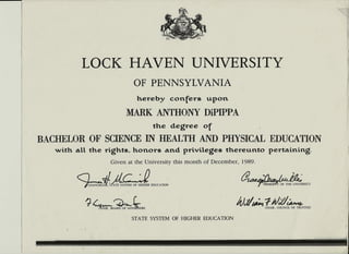 Lock Haven University Bs Health And Pe0001