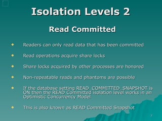 Locking And Concurrency | PPT | Databases | Computer Software and ...